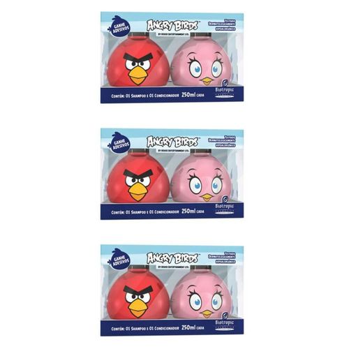 Angry Birds Shampoo + Condicionador 250ml (kit C/03)