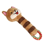 Animal bonito em forma de som Chew Toy Teething que mastiga o brinquedo para animais de estimação Cães Gatos (Dark Brown)