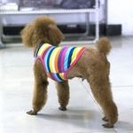 Animal de estimação bonito do arco-íris Macacão Roupa Vestuário de suprimentos Pet Dog Verão
