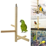 Animal De Estimação Papagaio Pássaro De Madeira Barra De Suporte De Suspensão 4 Escadas Escada Gaiola Mastigar Brinquedo