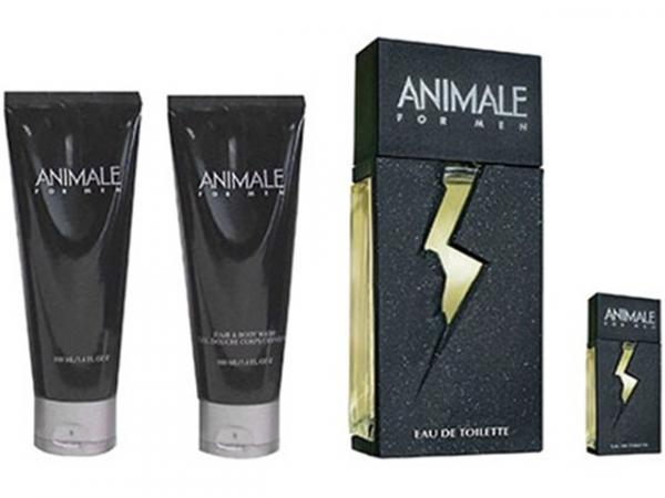 Animale Kit Animale For Men Perfume Masculino - Edt 100ml + Pós-Barba + Gel de Banho + Miniatura