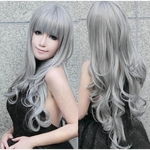Anime Popular Cor peruca europeu e americano 80 Cmcos cabelo feminino Popular Cosplay atacado longo cabelo encaracolado
