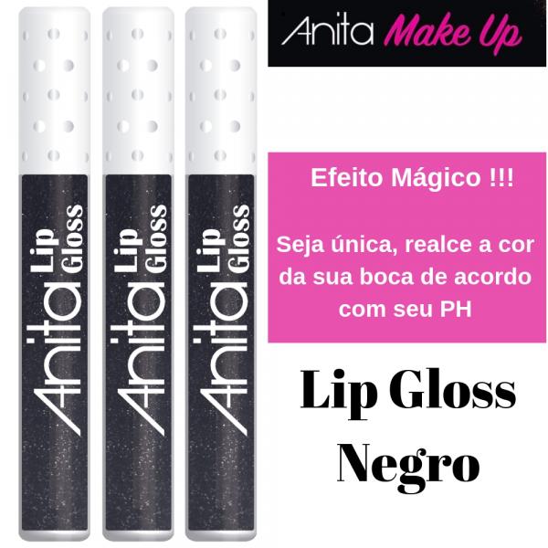 3 Anita Batom Lip Gloss Negro 4ml - 9059 - Efeito Mágico !!!
