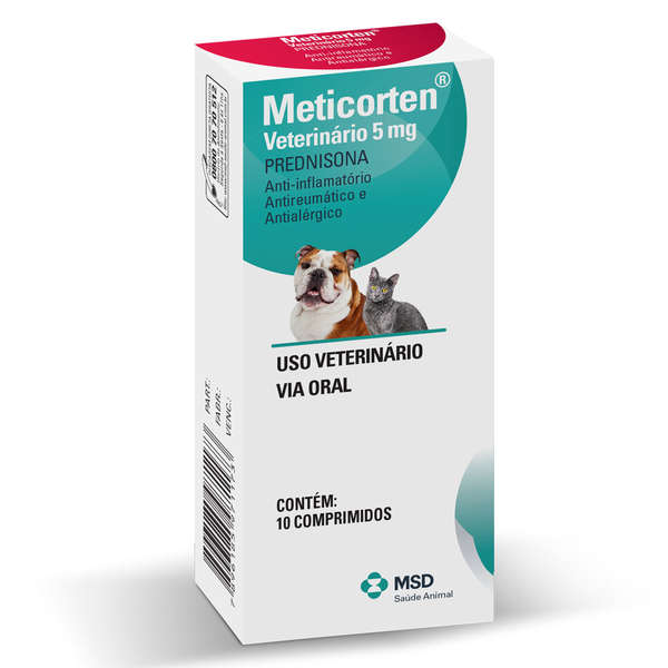 Anti-inflamatório Meticorten Vet 5mg - 10 Comprimidos - Msd