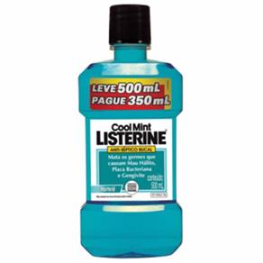 Anti-Séptico Bucal Listerine Cool Mint Leve 500Ml Pague 400Ml