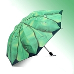 ANTI-UV Foldable Sun Compact Women Female Ladies Lady Windproof Rain Fashion Banana Leaf Umbrella Man Umbrellas