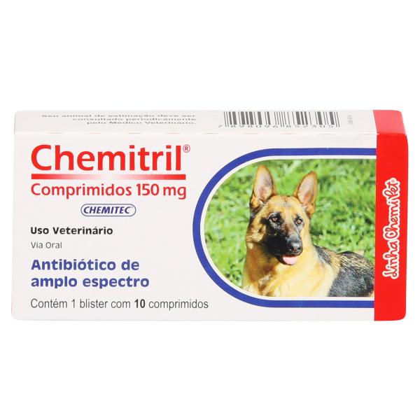 Antibiótico Chemitril Chemitec 150mg C/ 10 Comprimidos