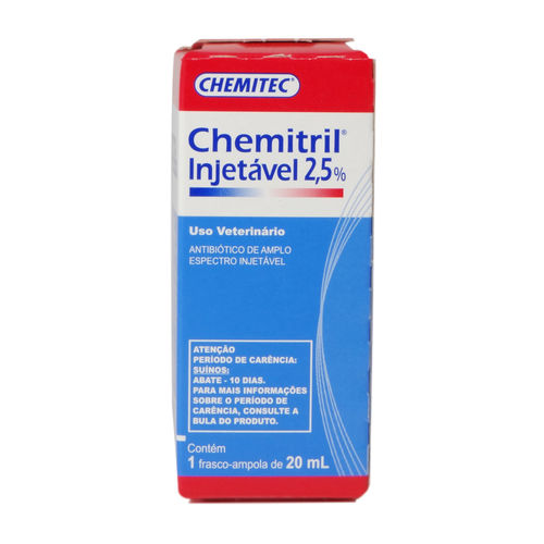 Antibiótico Chemitril Chemitec 2,5% Injetável 20ml