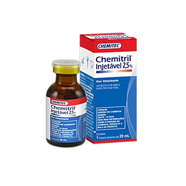 Antibiótico Chemitril Injetável 2,5% Chemitec 20ml