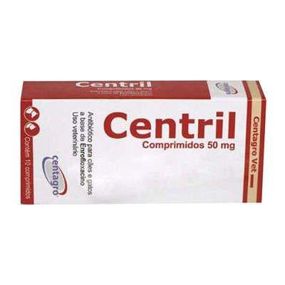 Antibiótico para Cães e Gatos Centagro Vet Centril 50 Mg