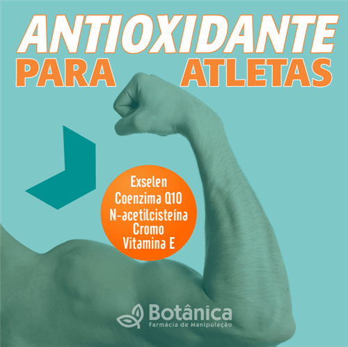 Antioxidante para Atletas com Exselen, Coenzima Q10, Vit E, Cromo, N-acetilcisteína