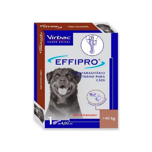 Antiparasitas Virbac Effipro para Cães Acima de 40kg 4,02ml Acima de 40kg