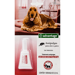 Antipulgas Advantage P/ Cães e Gatos Entre 10 e 25kg - 2,5ml