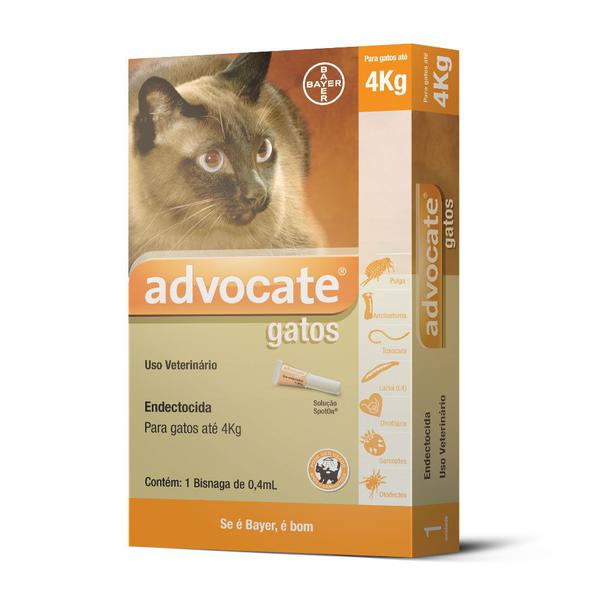 Antipulgas Advocate para Gatos de Até 4kg 0,4ml - Bayer Pet / Advocate