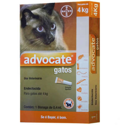 Antipulgas Bayer Advocate - Gatos Até 4 Kg