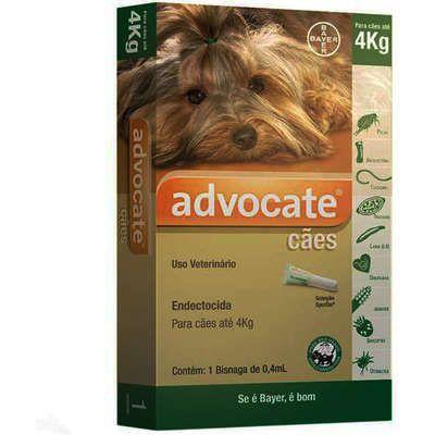 Antipulgas Bayer Advocate para Cães Até 4 Kg - 0,4 ML
