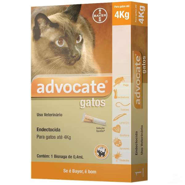 Antipulgas Bayer Advocate para Gatos Até 4kg