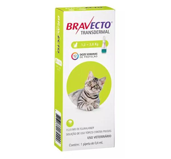 Antipulgas Bravecto Transdermal Gatos de 1,2 a 2,8kg - Msd