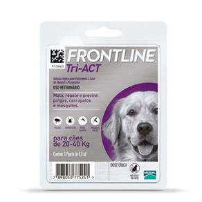 Antipulgas e Anticarrapatos Frontline Tri-ACT para Cães de 20 a 40 Kg - 1 Pipeta