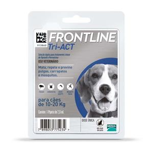 Antipulgas e Anticarrapatos Frontline Tri-ACT para Cães de 10 a 20 Kg - 1 Pipeta