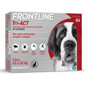 Antipulgas e Anticarrapatos Frontline Tri-ACT para Cães de 40 a 60 Kg - 3 Pipetas