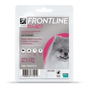 Antipulgas e Anticarrapatos Frontline Tri-ACT para Cães de 2 a 5 Kg - 1 Pipeta