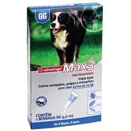 Antipulgas e Carrapatos Bayer Advantage Max3 para Cães Acima de 25 Kg
