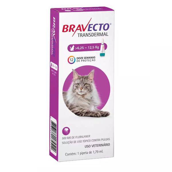 Antipulgas e Carrapatos Bravecto Transdermal para Gatos de 6,25 a 12,5kg - Msd