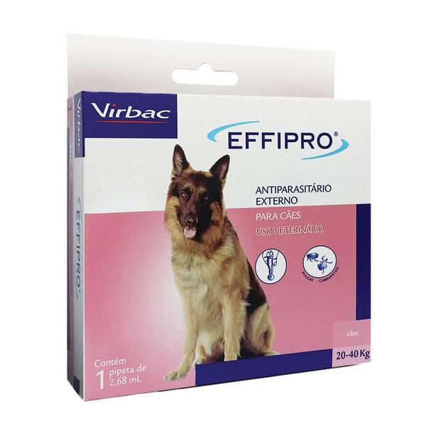 Antipulgas e Carrapatos Effipro Cães 20 a 40kg 2,68ml Virbac