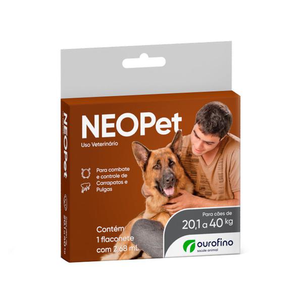 Antipulgas e Carrapatos Neopet Ourofino para Cães de 20,1Kg a 40Kg - 1 Unidade - Ourofino / Neopet