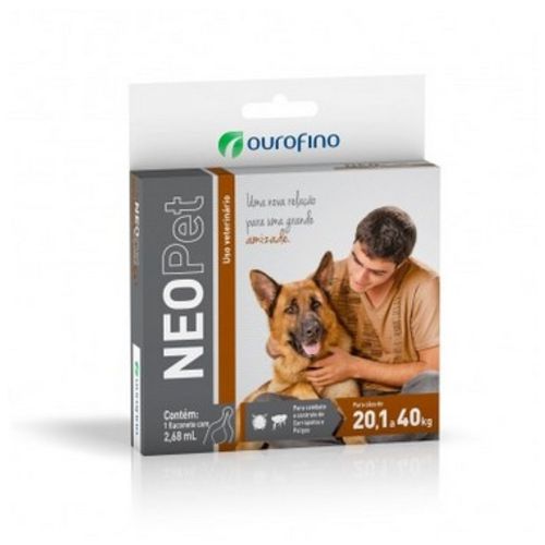Antipulgas e Carrapatos Ouro Fino Neopet para Cães de 20,1 a 40kg