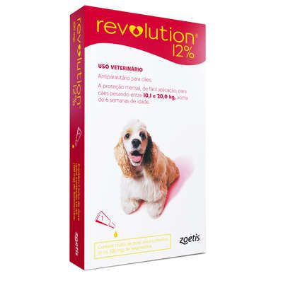 Antipulgas e Carrapatos Zoetis Revolution 12% para Cães de 10 a 20 Kg - 120 Mg