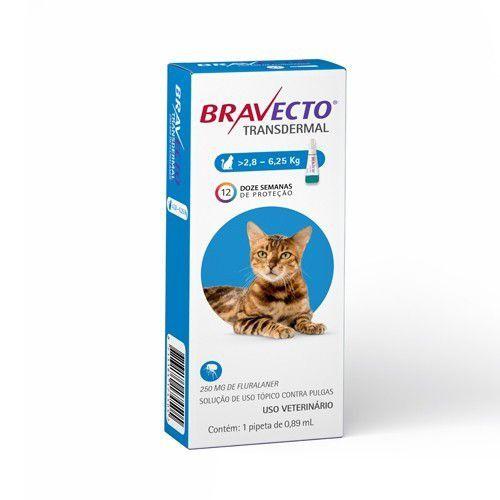 Antipulgas MSD Bravecto Transdermal P/Gatos de 2,8 a 6,25Kg