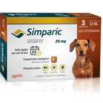 Antipulgas Zoetis Simparic 20 Mg para Cães 5,1 a 10 Kg - 3 Comprimidos