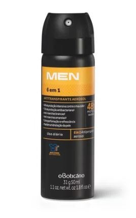 Antitranspirante Aerosol 6 em 1 com Perfume 31G [Men - o Boticário]