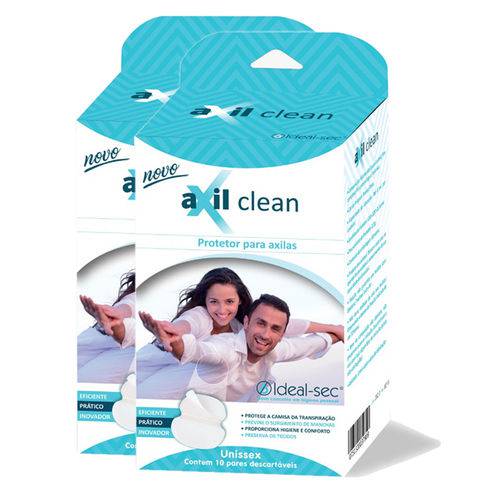 Antitranspirante para Camisa Axil Clean Absorvente-suor Axilas Ideal Sec Kit 2