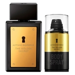 Antonio Banderas Golden Secret Kit - Perfume Masculino 200ml EDT + Body Spray 250ml