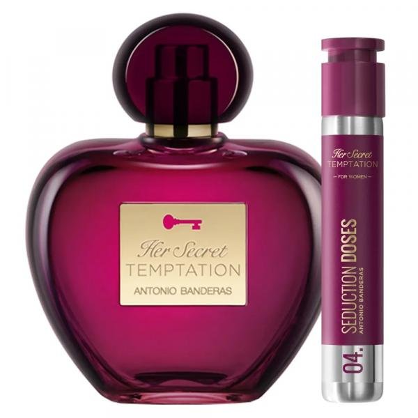 Antonio Banderas Her Secret Temptation Kit - Perfume Feminino 80ml EDT + Perfume Feminino Dose 30ml EDT