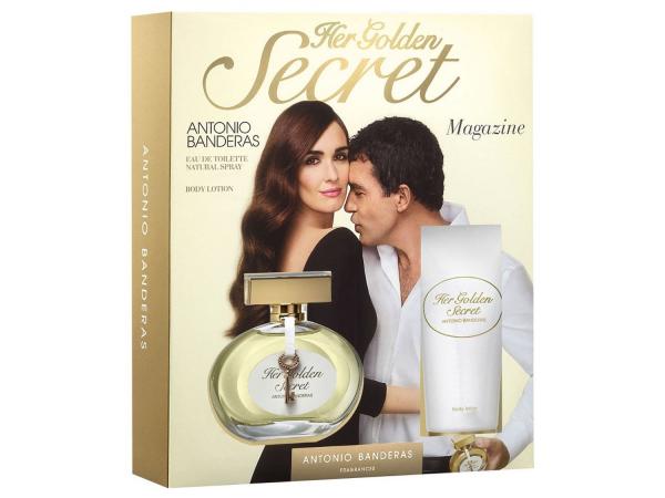 Antonio Banderas Kit Her Golden Secret Perfume - Feminino Eau de Toilette 80ml + Loção Corporal