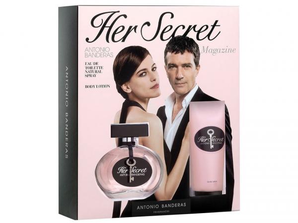 Antonio Banderas Kit Her Secret Perfume Feminino - Eau de Toilette 80ml + Loção Corporal 100ml