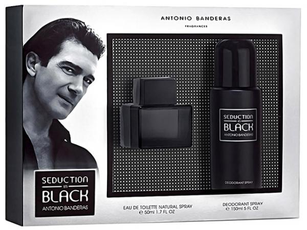 Antonio Banderas Seduction In Black Coffret - Perfume Masculino Edt 50ml + Desodorante