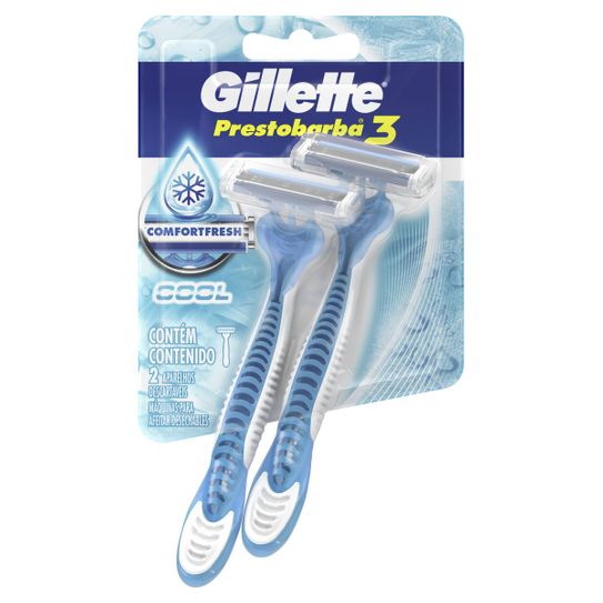 Aparelho de Barbear Descartável Gillette Prestobarba3 Cool com 2 Unidades