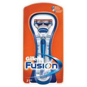 Aparelho de Barbear Gillette Fusion com 2 Cargas 15655ID – Prata/Laranja