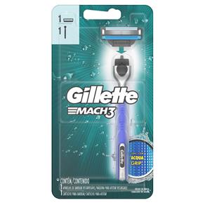 Aparelho de Barbear Gillette Mach3 Acqua-Grip