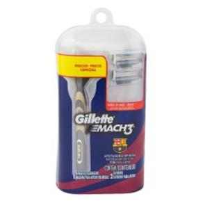 Aparelho de Barbear Gillette Mach3 Barcelona + Carga Mach3 - 2 Unidades