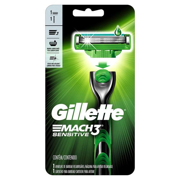 Aparelho de Barbear Gillette Mach3 Sensitive - Mach 3