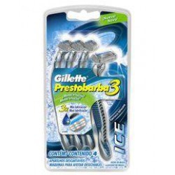 Aparelho de Barbear Gillette Prestobarba 3 Ice 4 Unidades - GILLETTE