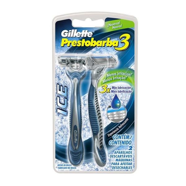 Aparelho de Barbear Gillette Prestobarba 3 Ice C/ 2 Unidades