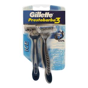 Aparelho de Barbear Gillette Prestobarba 3 Lâminas Ice com 2 Unidades