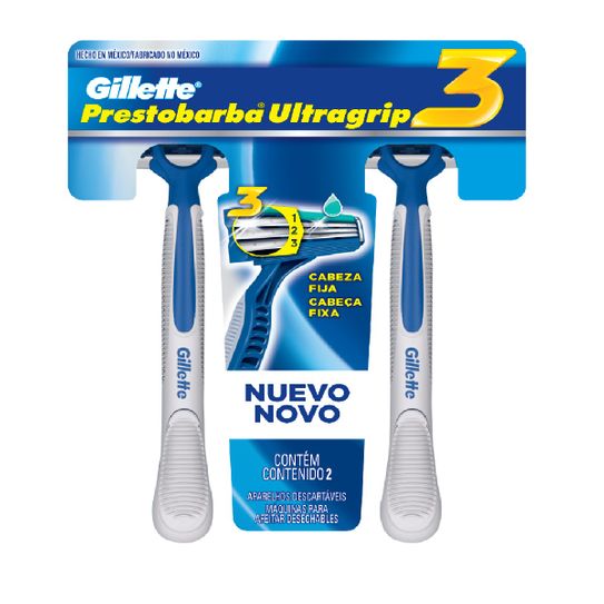 Aparelho de Barbear Gillette Prestobarba 3 Ultragrip com 2 Unidades